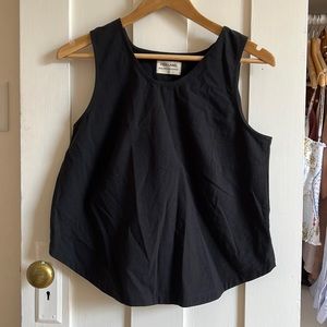 black cotton crepe millie tank from free label